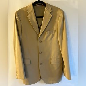 J.CREW TAN 100% COTTON MENS BLAZER/SPORTCOAT/JACKET (2006) S#73682 SIZE 40L